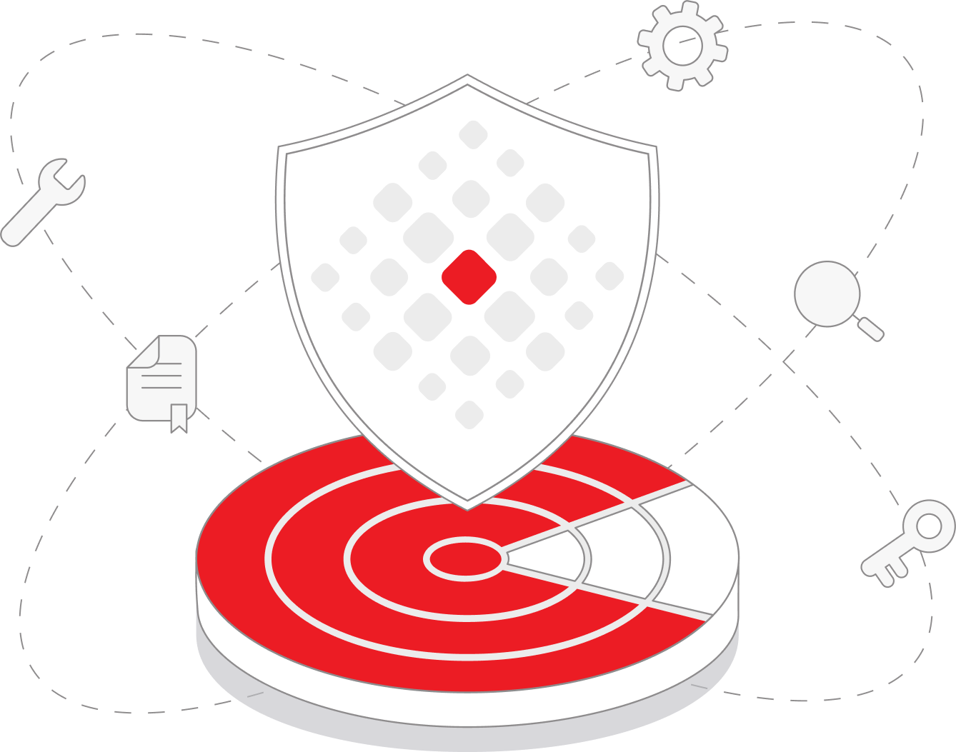 Illustration showing quantum security concept